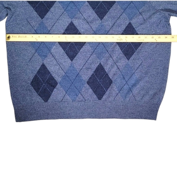DOCKERS Men's XXL Pullover, Round Neck Sweater Blue designs, Long Sleeves. - Picture 6 of 10